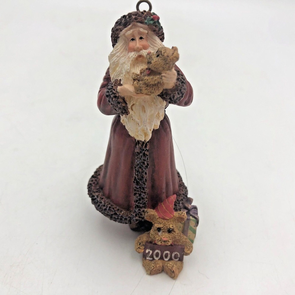 Stewart Sherwood Santa Christmas Gifts Old World Red Coat 2000 Teddy Bear SS